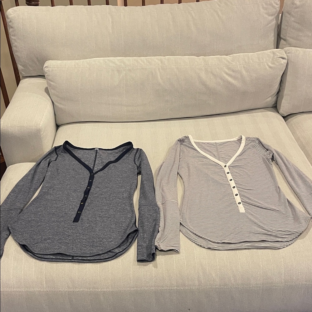 Set of Two Long Sleeve Lulu lemon size 6 Long Sleeve Tops